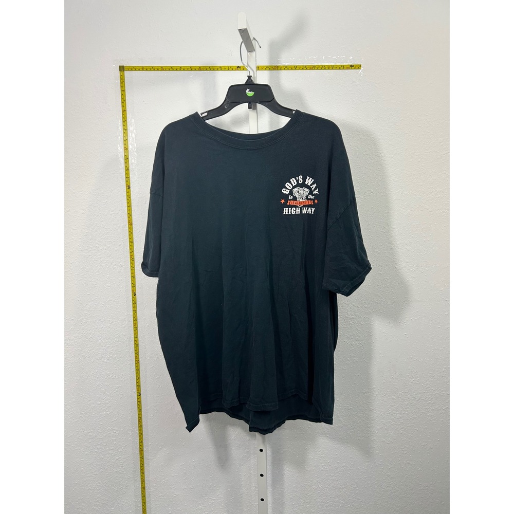 Kerusso Gods Way High Way Isaiah 55:9 Biker Graphic T-Shirt Black‎ Mens XL